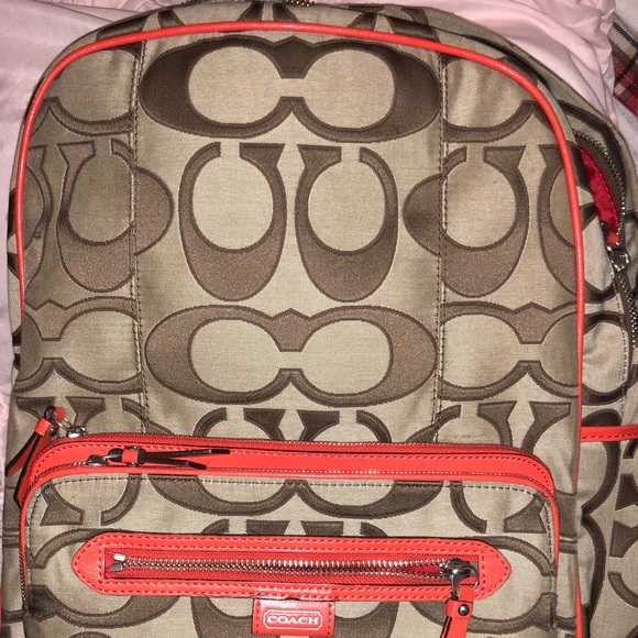 coach monogram backpack